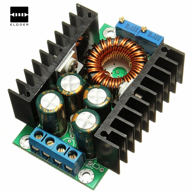 

Electric C-D C CC CV Buck Converter Step-down Power Module 7-32V to 0.8-28V 12A 300W Board