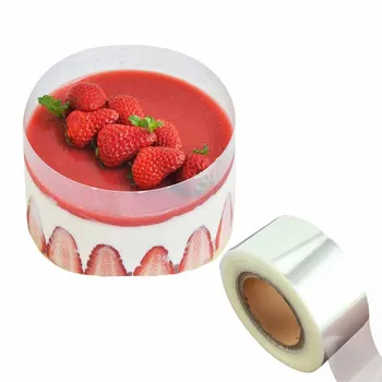 

1PCS Transparent Clear Mousse Surrounding Edge Wrapping Tape For Baking Cake Collar Roll Packaging DIY Cake Decorating Tools