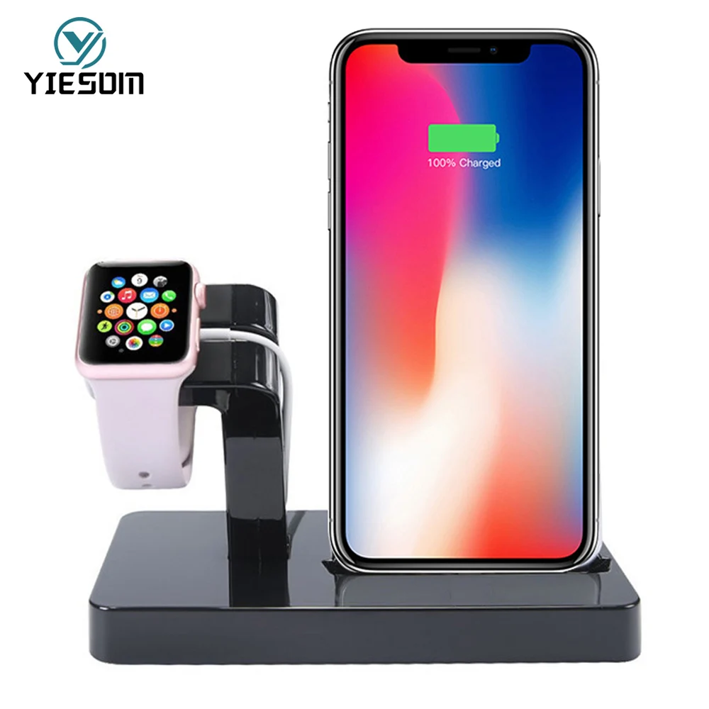 

For Apple Watch Charger Docking Station Charging Desktop Cradle Holder Phone Stand For iPhone X 8 7 Plus 6S 6 5S SE Charger Dock