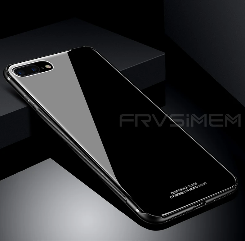 Frvsimem защитный корпус для телефона для iPhone 7 8 Plus закаленное стекло задняя крышка+ силиконовый чехол противоударный чехол для iPhone 6 6S