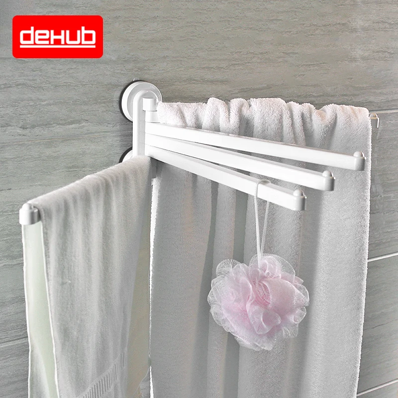 Buy Suction cup Towel Holder Rotating Towel Rack Bathroom Kitchen Towel Plastic