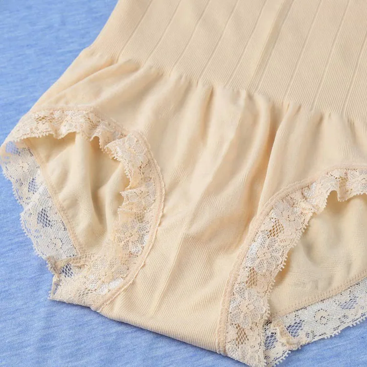 New Japan Women High Waist Panties Body Care Control Slimming Underwear Culotte Woman Sexy Lace Seamless Briefs  (13)