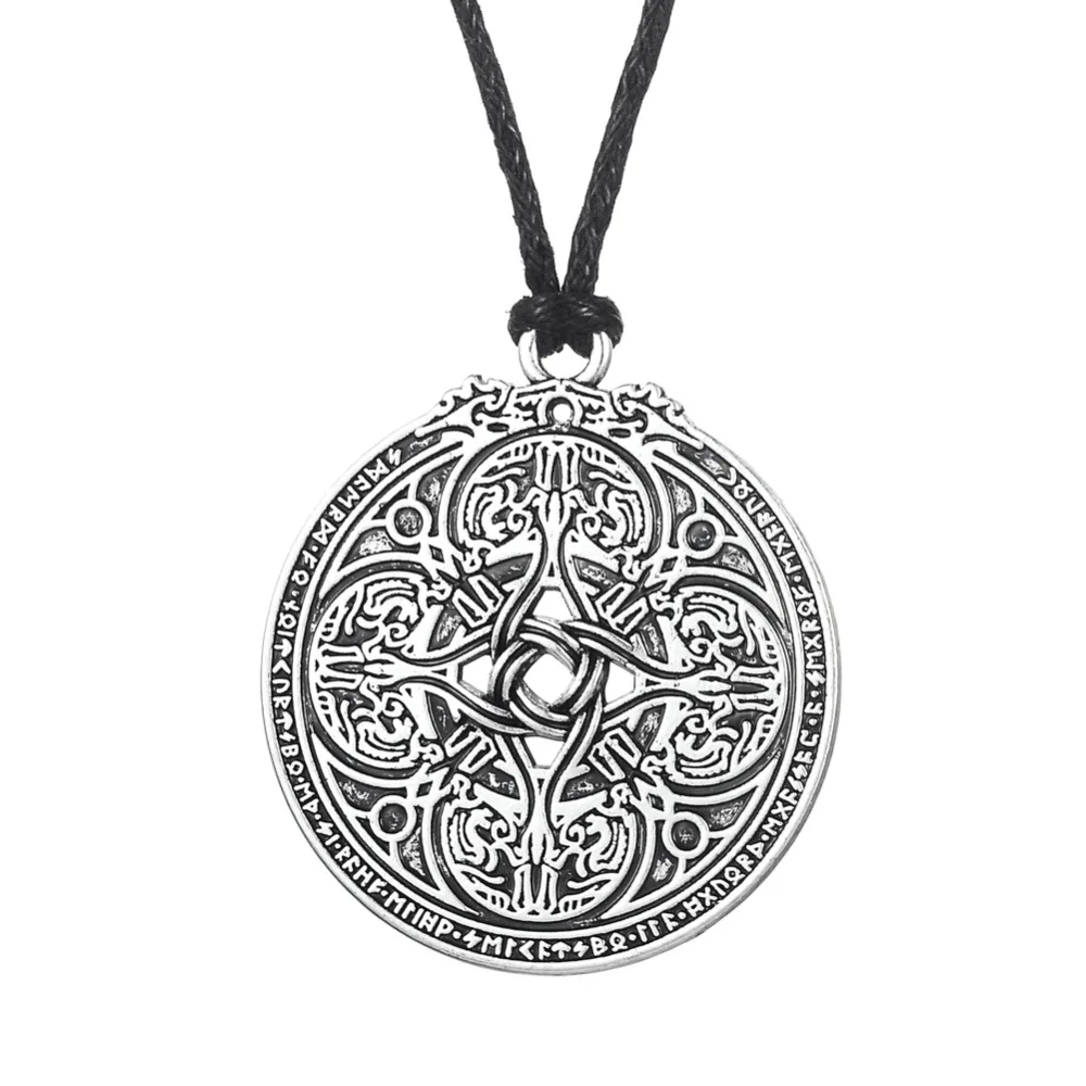 

my shape The Dragon Shield Knot pendant talisman military protection jewelry necklace
