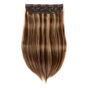 Doreen#1# 1b#2#4# г 8 г бразильский парик г 120 г коричневый 100 сделано Remy one piece Клип В пряди человеческих волос для наращивания толще 16 дюймов-22 дюймов - Цвет: P4/27