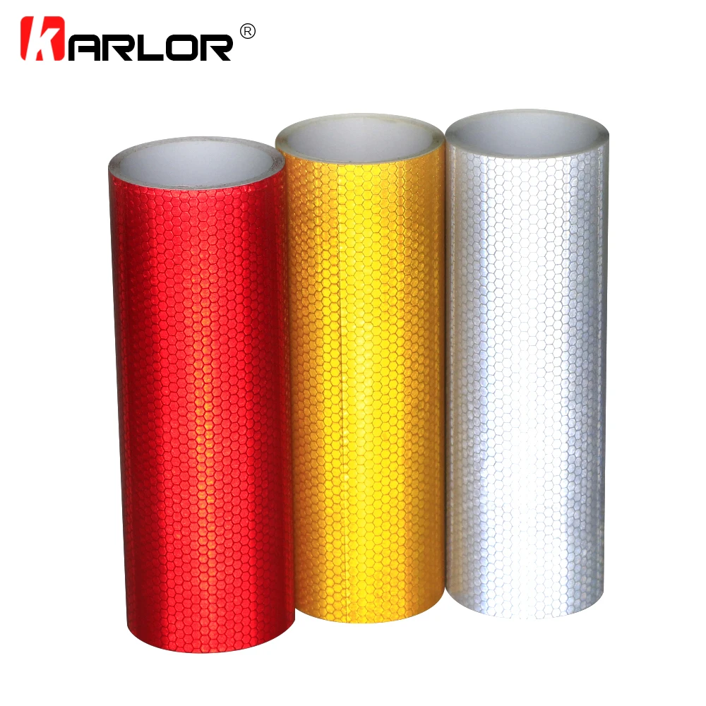 20cmx3m Safety Mark Reflective Tape Stickers Car Styling Self Adhesive Warning Tape Automobiles Mot