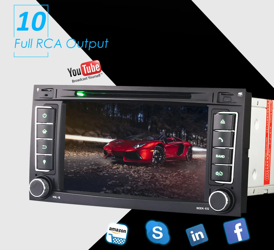 Discount Eunavi 2 Din Android 9 Car DVD Player GPS Navi For VW/Volkswagen/Touareg/Transporter T5 With Canbus Wifi Stereo Radio FM DSP RDS 18