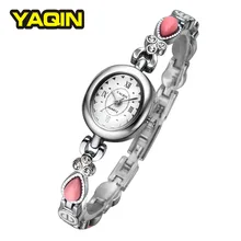 2017Girls Watch Model YAQIN Metal Bracelet Watches Girl Trend Luxurious Clocks Informal Relogio Feminino Women Gown 5 Colours7203