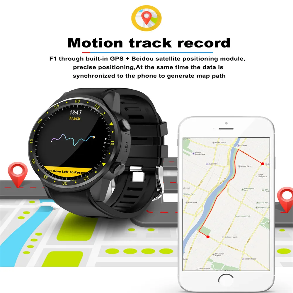 Умные часы Beseneur F1 с компасом GPS удаленной камерой спортивные Смарт поддержкой SIM