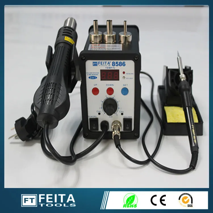 Паяльная станция FEITA FT8586 наладочная для распайки с тепловым феном наконечники ESD