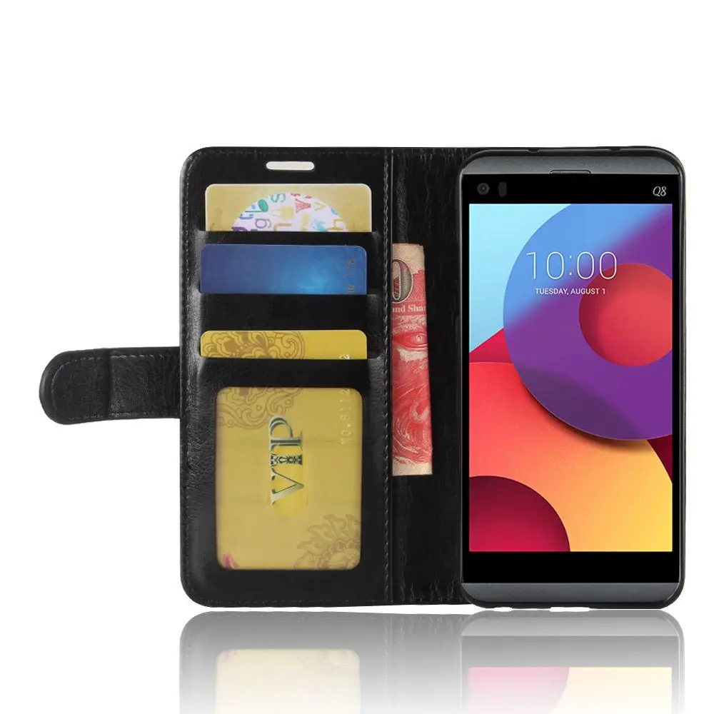 Yinghui для LG Q8/LG V20 мини случае слот карты флип кожаный Ultra Slim Стенд задняя крышка Wallet