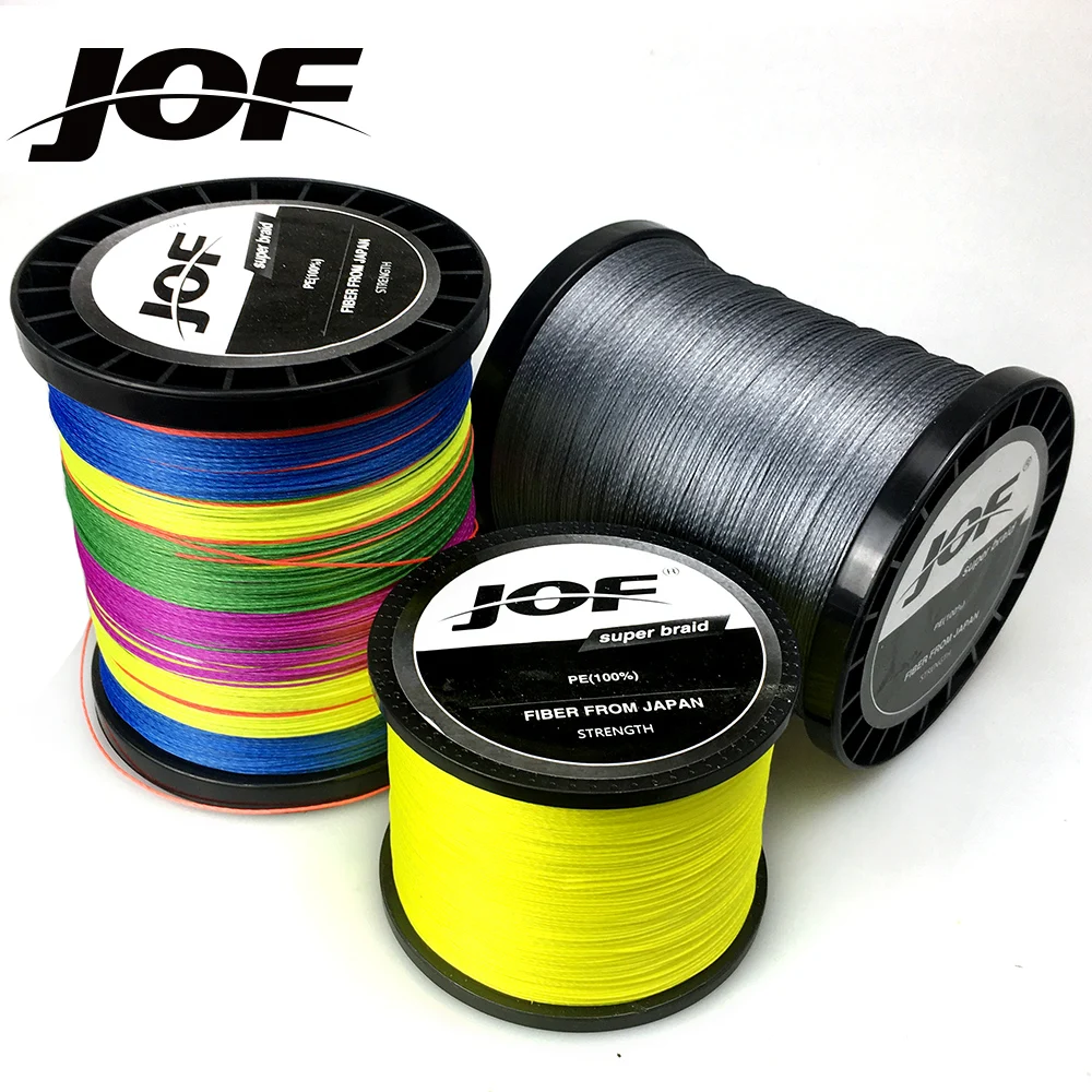 Суперпрочная плетеная рыболовная леска JOF 9 нитей 8 1000 м 500 300 20 lb материал для ловли