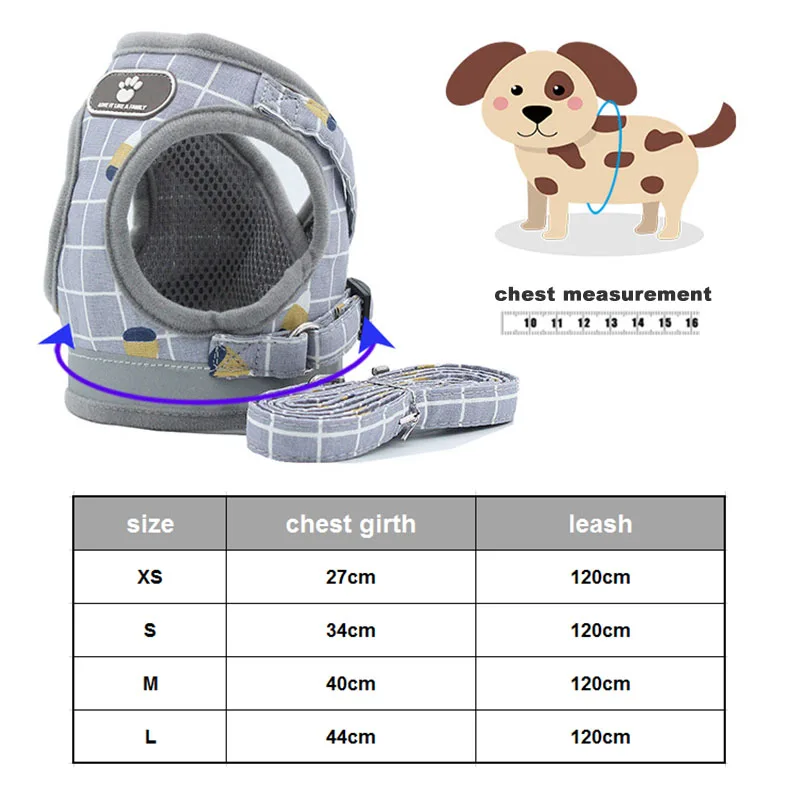 Не тянет питомца маленькая собака жгут и поводок набор мягкая сетка мягкий котенок щенок плед жилет жгут со светоотражающим ремнем XS s m l