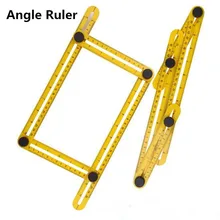 Угловая линейка, регулируемый измерительный инструмент, многофункциональная волшебная линейка, ручные инструменты, многоугольный шаблон, складная раздвижная линейка
