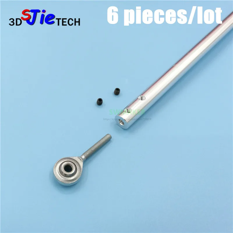Liga de Alumínio Braço + Haste Final para Rostock Impressora Diagonal Push Rolamento Delta Kossel Mini 3d Rod