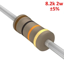 PHISCALE резистор из углеродистой пленки 8,2 ком 2 Вт 5% Допуск 200 шт