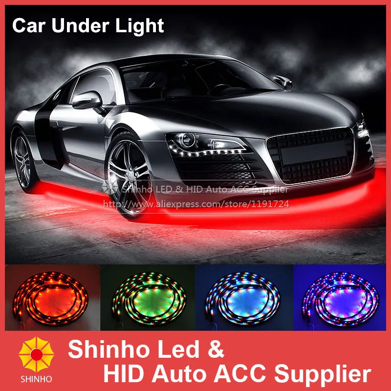 7 Color LED RGB Strip Flasn Light Under Car Glow Underbody System Neon