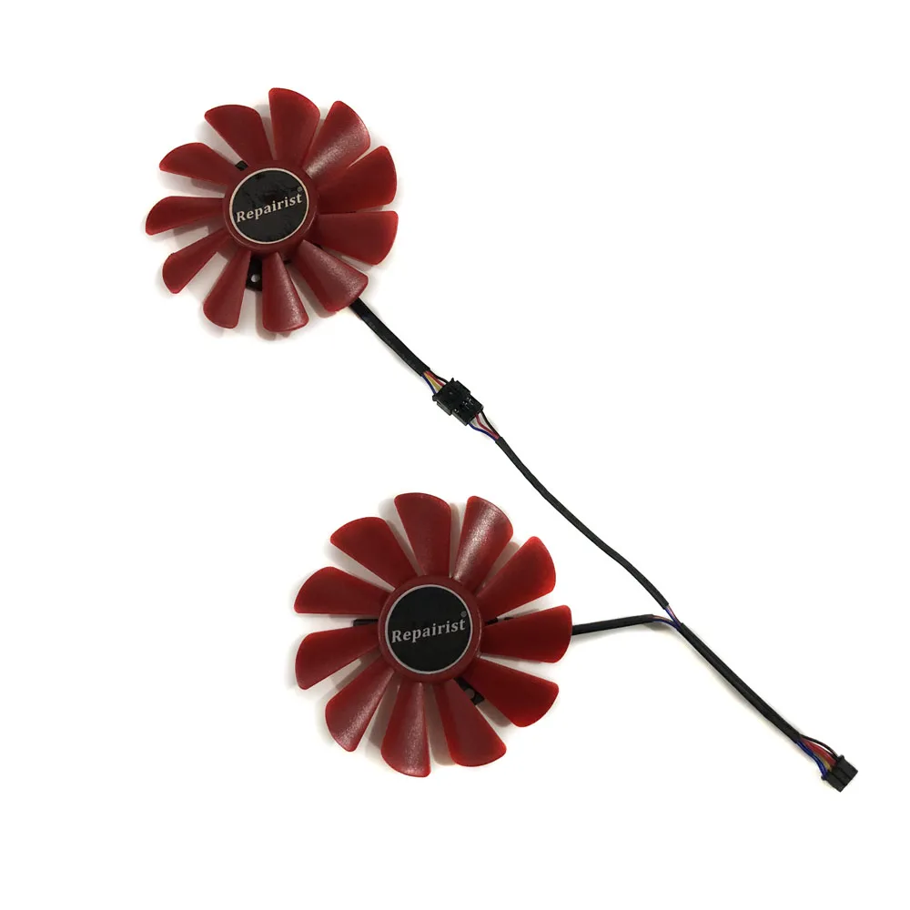 2pcs/set GPU VGA Cooler Fans FDC10U12S9-C For HIS RX 570 XFX RX570 Video Graphics Card Cooling