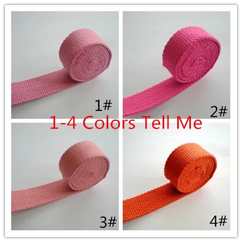 1-4ColorTellMe Meetee 8 ярдов 20 мм Ширина 2 мм толщиной Многоцветный холст хлопок тесьма толстые текстильные аксессуары гладкое плетение DIY сумка ремень материал - Цвет: 1-4ColorTellMe