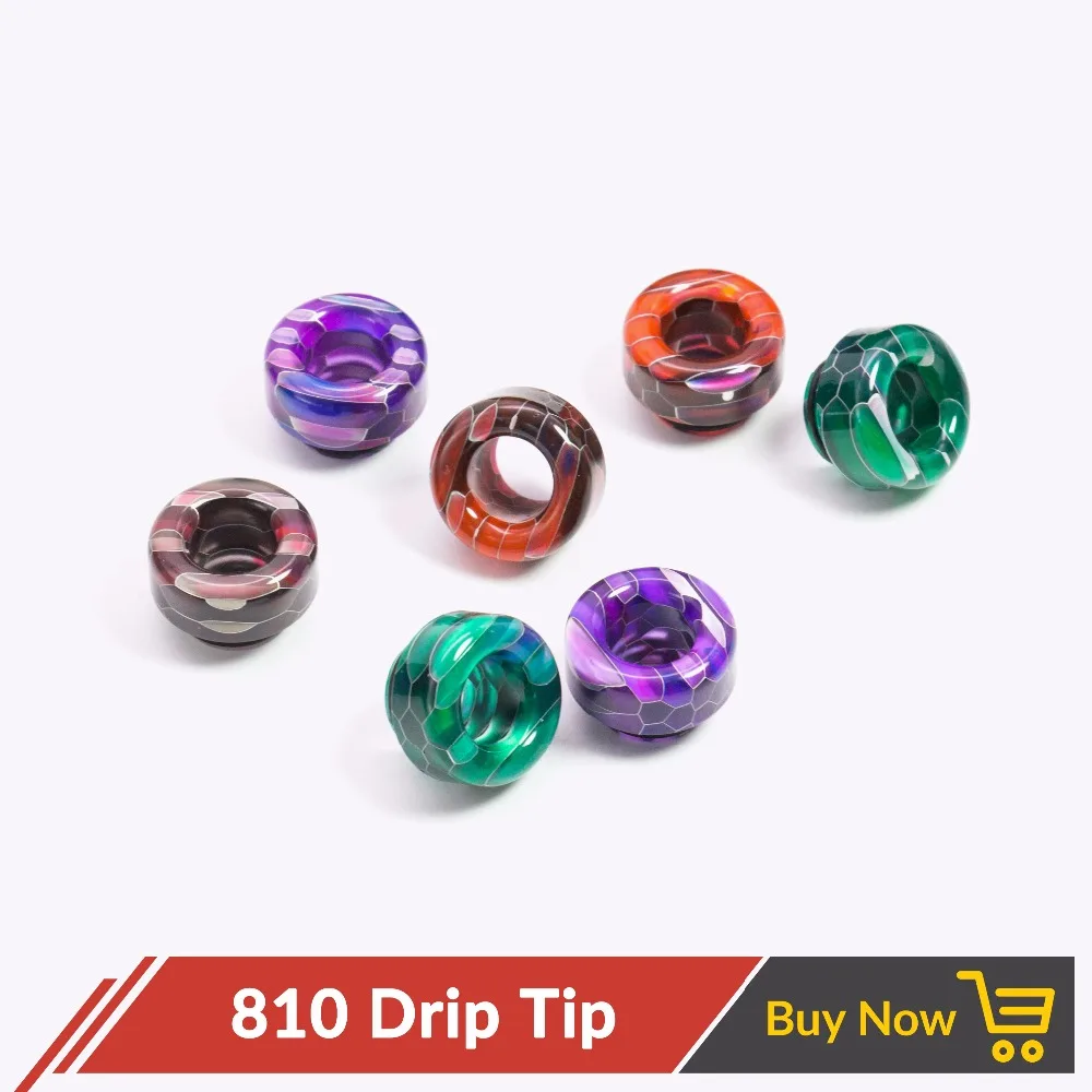 

Quartz Banger 1pc Snake Epoxy Resin 810 Drip Tip Mouthpiece for TFV8 TFV12 Prince X-BABY TFV8 BIG BABY Tank Electronic Cigarette