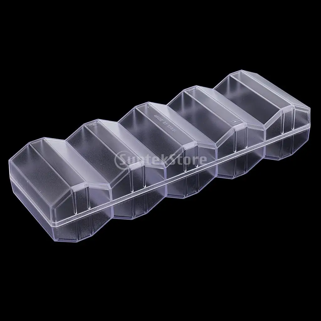 Portable 100 Chips Poker Chip Tray Clear Honeycomb Box Container with Lid for Party Casino Game 24 x 8 x 5cm