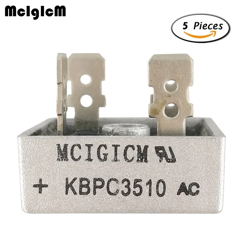 MCIGICM 5PCS 35A 1000V diode bridge rectifier kbpc3510in Rectifiers
