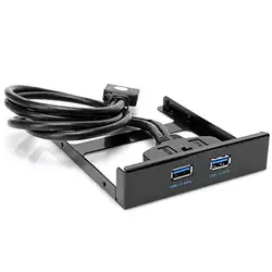 USB 3,0 Передняя панель концентратор 2 порта расширительный отсек 20 Pin к USB3.0 кабель кронштейна для компьютера ПК