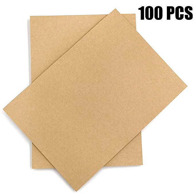 

50-100 Sheet 120g A4 Size Brown Kraft Writting Paper for Invitation Cardstock Letter Paper Stationery School Office Supplies