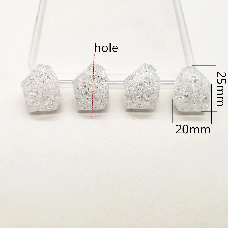 Новое поступление! 25X20 мм 100 шт прозрачные акриловые трещины бусины разной формы для серег аксессуары части, ручная работа ювелирные изделия серьги DIY