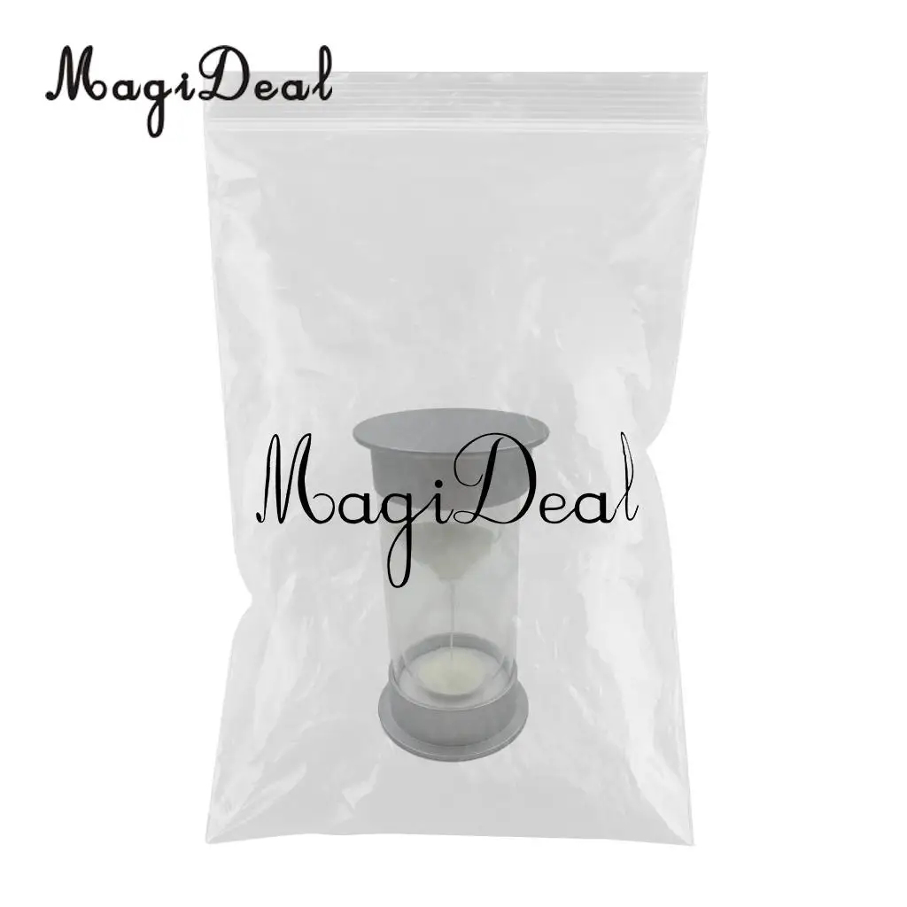  Reading Cooking Exercise Games Timer 3 Mins Luminous Sandglass Round Hourglass Home Office Decor Ornaments Silver	