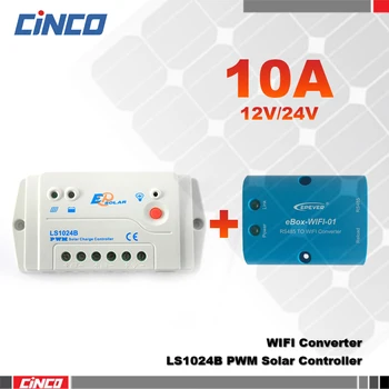 

LS1024B+eBOX-WIFI-01,10A 12V/24V EPSOLAR NEW landstar PWM solar controller with APP WIFI remote control in Mobile phone