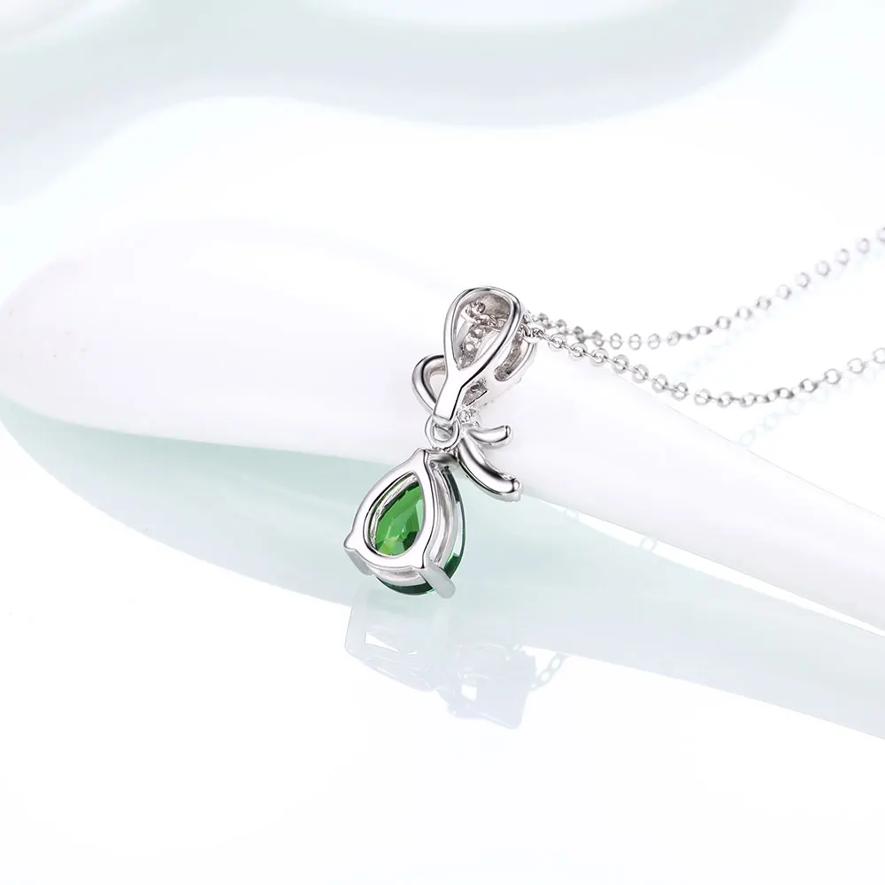 Женская подвеска из серебра 925 пробы с изумрудами|pendants for women|pendant necklacependant |