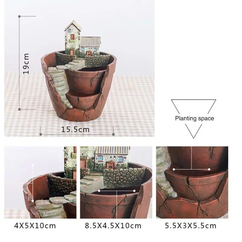 2018 творческая модели висит сад мясо цветочный горшок микро пейзаж смолы горшки ремесел настольные украшения