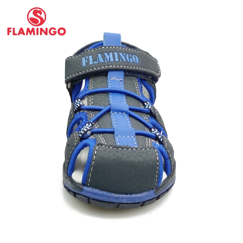 Летняя Брендовая детская обувь FLAMINGO кожаные стельки с закрытым носком размер 25 30