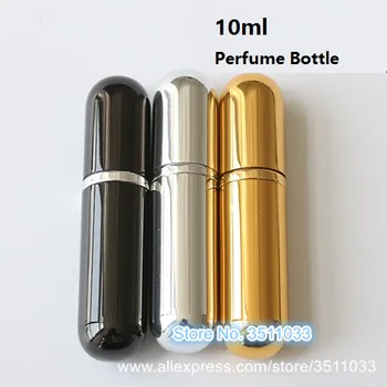 

10ML Small Metal Spray Bottle Glass Parfum Refillable Perfume Atomizer Bottle Tube Mini Refillable Perfume Liquid Spray Bottle