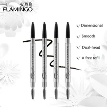 Фламинго расширяемый пополнения плюс Уход за лошадьми Кисточки легко носить Долгое Карандаш для бровей EYEBROW Liner b1043