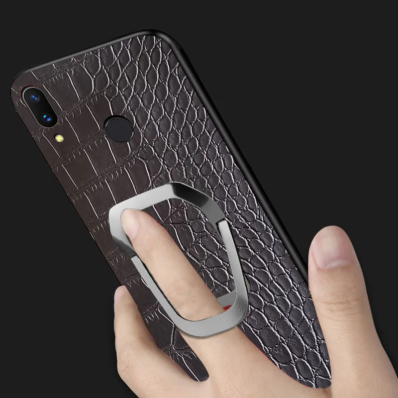 

Case for meizu note 9 16 16th 16x 16s note9 Crocodile pattern Magnetic Car Holder Ring CBumper Back Cover case