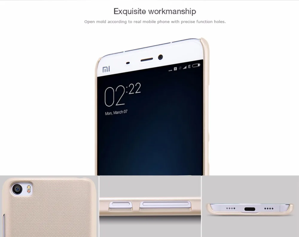 Xiaomi mi 5 чехол NILLKIN супер матовый защитный жесткий накладка + розничная посылка|cover