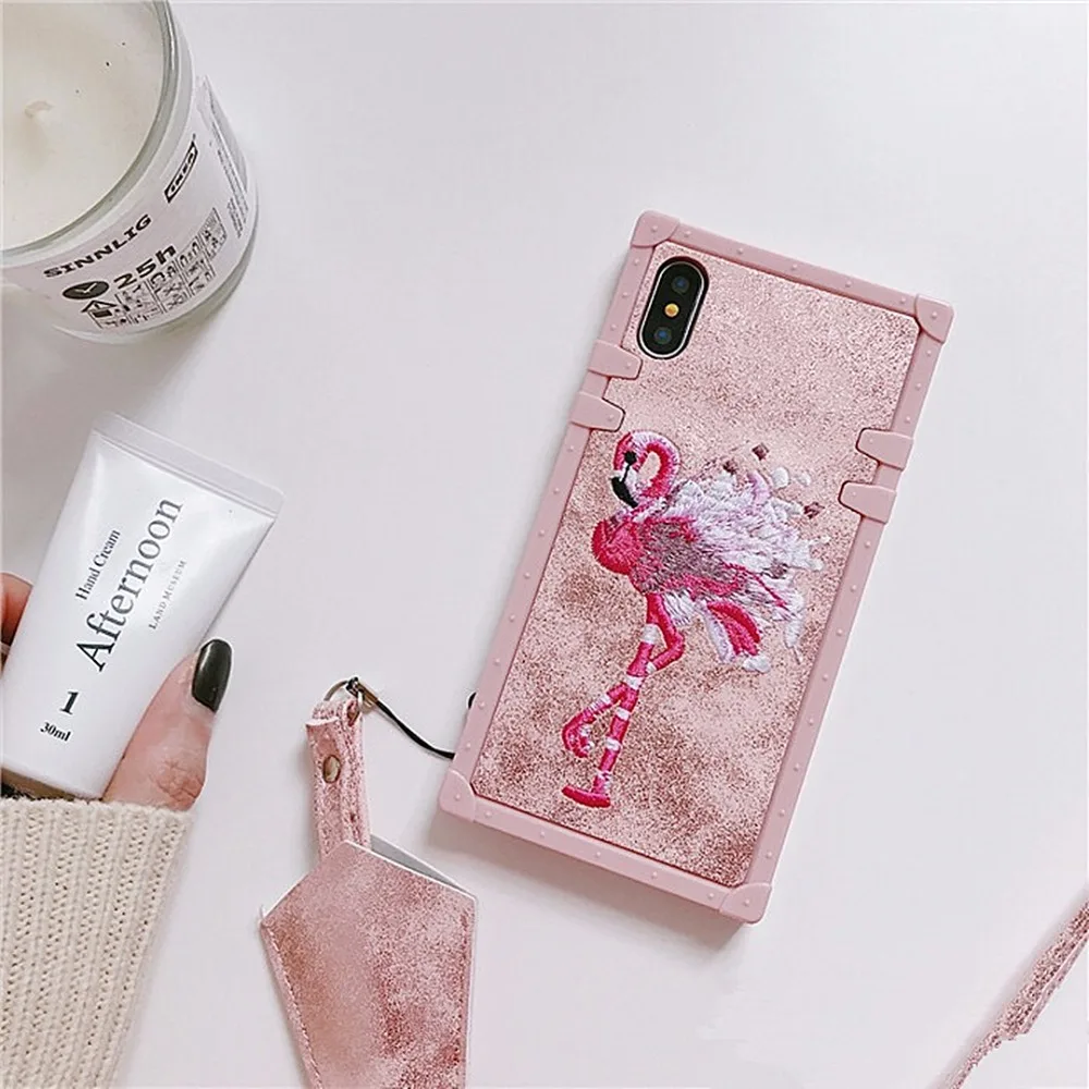 IRONGEER Розовый фламинго принципиально чехол для iPhone 6 S 7 Plus X симпатичный