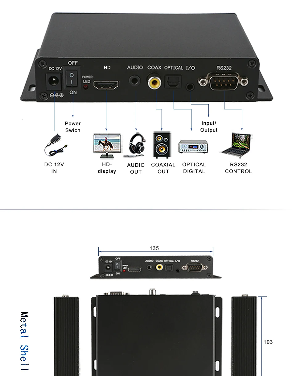 MPC1005-6 цифровой коаксиальный Оптический кнопочный HD коаксиальный коммутатор китайский потоковый медиаплеер мини ПК медиа рынок