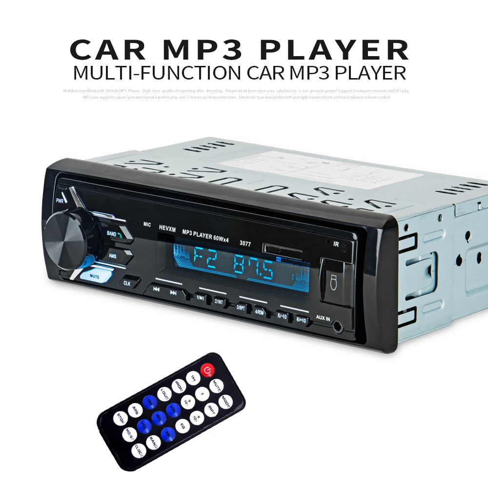 

Multifunction Bluetooth Vehicle MP3 Player LCD display Mp3 Wireless Receiver Car FM Radio 3.5mm AUX Audio Adapter Car Kit