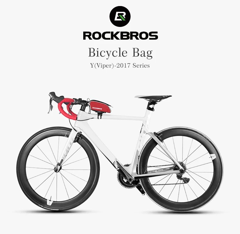 Top ROCKBROS Cycling Bike Bicycle Bag Rainproof Nylon Bike Top Tube Bag With Lid Big Capacity Mountain Road Bicycle Bike Accessories 1