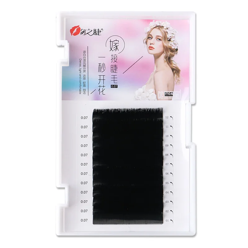 

1 case new arrived autofans eyelash easy fanning lashes autofloracion fan Russian volume two-tone lashes make up cilia