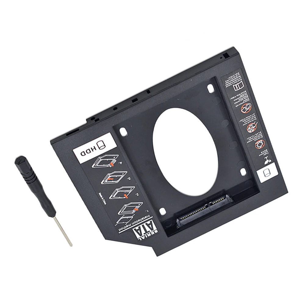 12.7mm SATA to SATA 2nd Hard Disk Drive HDD SSD Caddy Adapter for HP