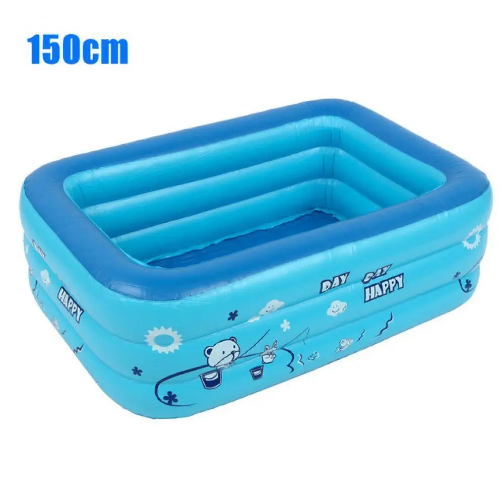 120/130/150 см детская ванна для купания для домашнего использования детский бассейн надувной квадратный бассейн детский надувной бассейн - Цвет: 1.5m