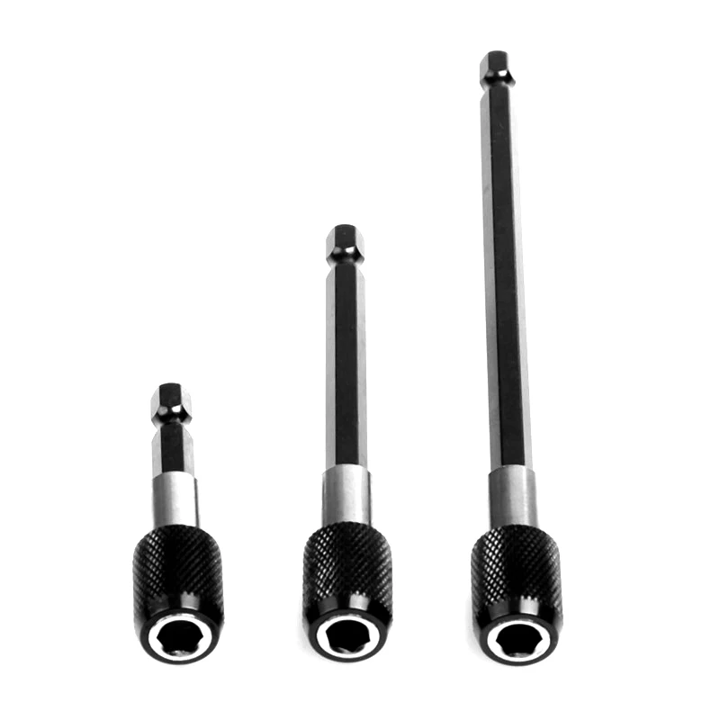 

3Pcs/Set 60mm/100mm/150mm Magnetic Screwdriver Extension Bit Quick Release 1/4 Hex Shank Tools Holder Tool Drill Bits Set