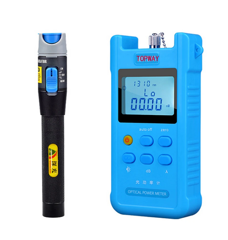 

2016 FIBER OPTICAL POWER METER with 1mw fiber red light source pen Visual Fault Locator