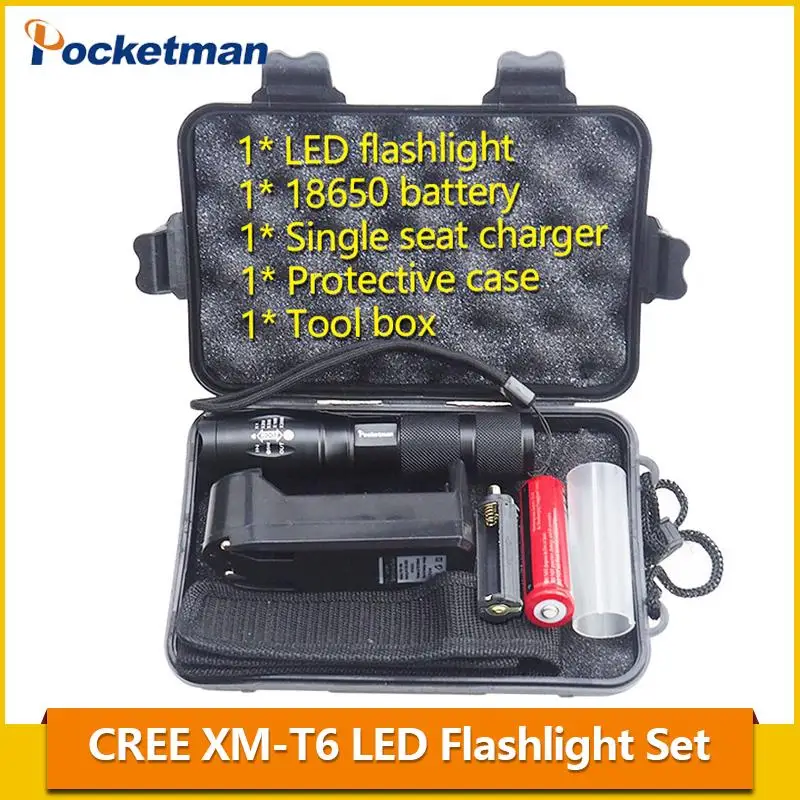 

LED flashlight Tactical Flashlight 5000 Lumens XM-L2 Zoomable 5 Modes aluminum Lanterna LED Torch Flashlights For Camping z93