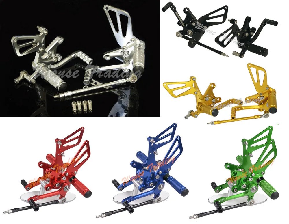 CNC Adjustable Rider Rear Sets Rearset Footrest Foot Rest Pegs For SUZUKI GSXR600 GSXR 600 2000