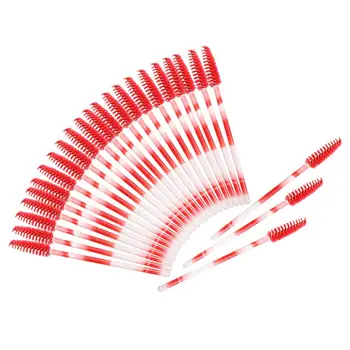 

500Pcs/Pack Disposable Micro Eyelash Brushes Mascara Applicator Wand Brushes Comb Red Eyelash Brushes Makeup Tool Kit