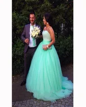 Heißer Verkauf Pailletten Wulstiger Schatz Mieder Korsett Schnüren sich oben Mint Ballkleider Prom Kleider 2015 Sparkly Pageant Kleid Abendkleid